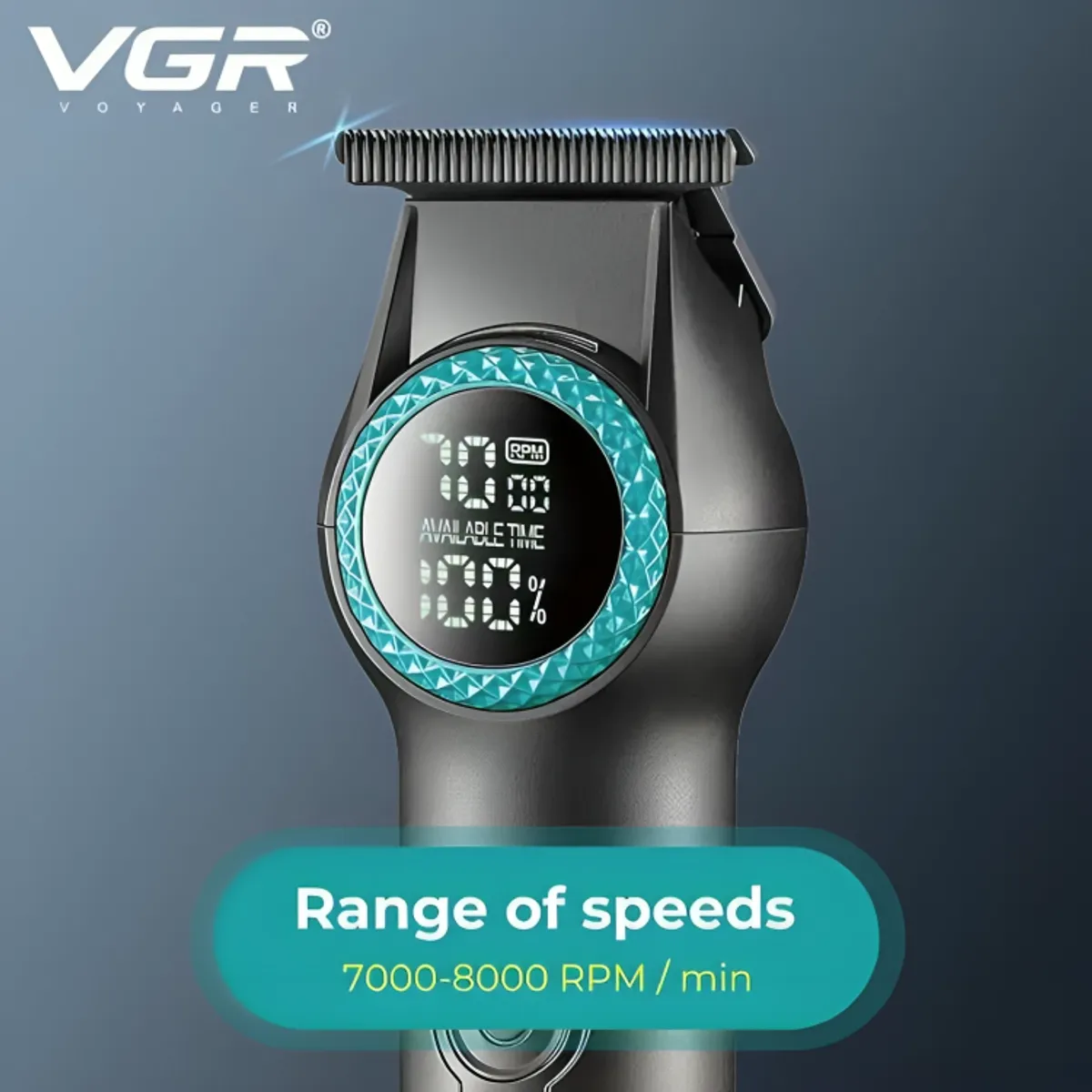 VGR - Máquina Trimmer Profesional Vgr V-990 Luz Led Turbo 8000rpm