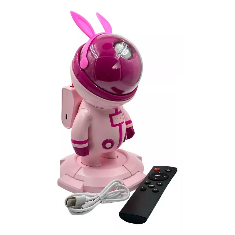GENERICO - Proyector Astronauta Lampara De Mesa Noche Rosa