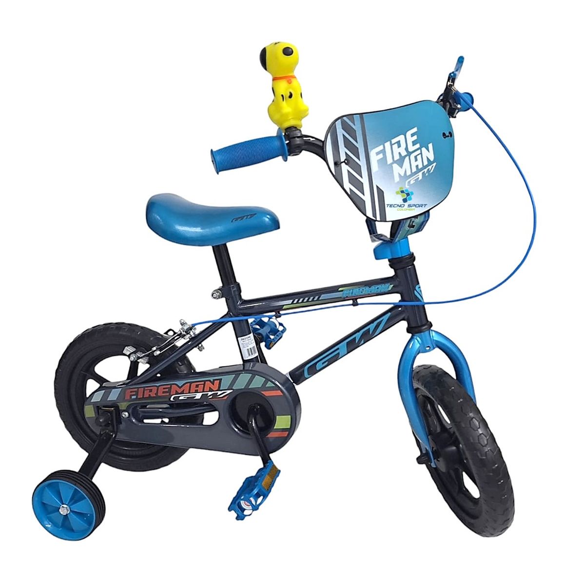 GW - Bicicleta Niño Gw Rin 12 Fireman Ruedas Auxiliares Niña
