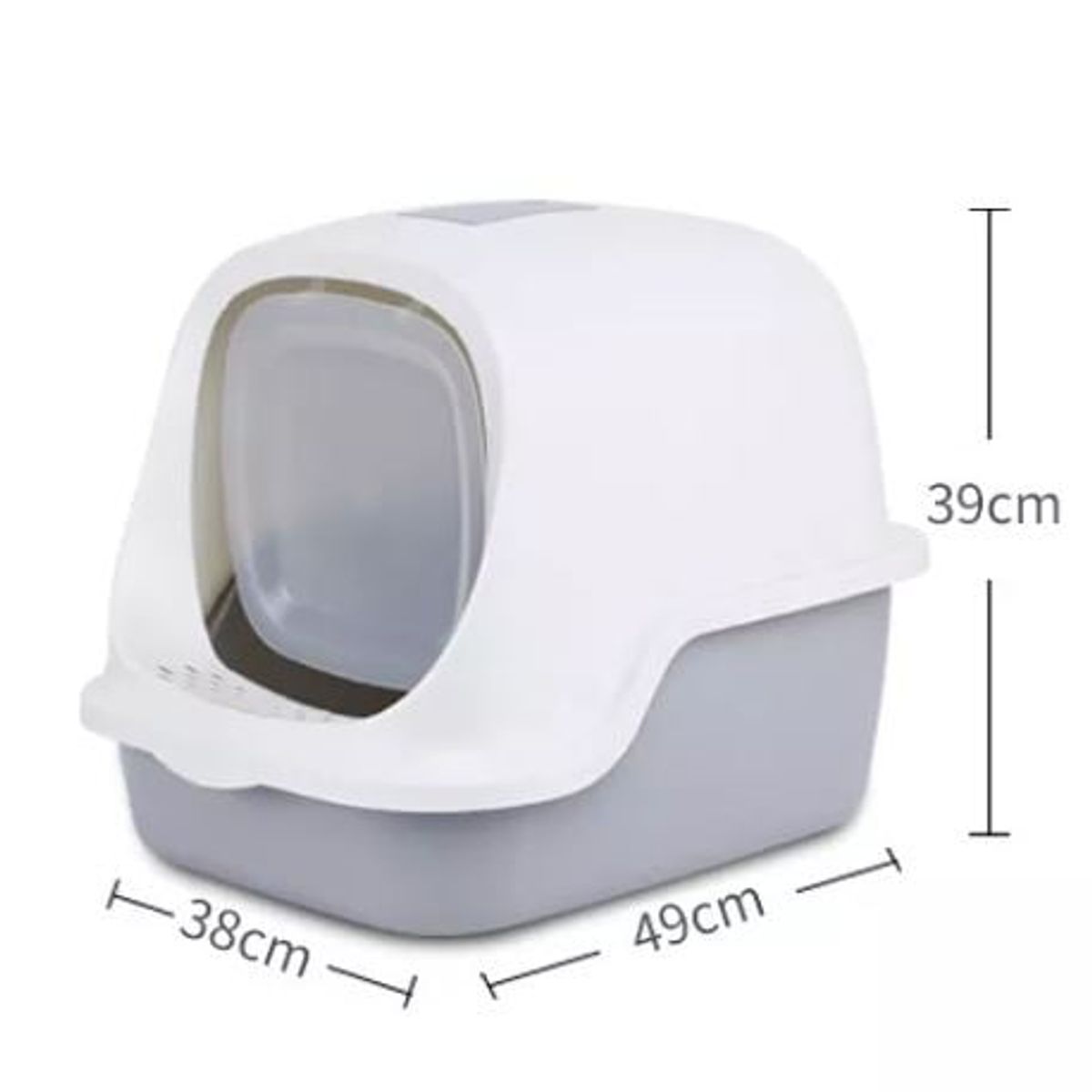 HALLY PET - Baño Arenero Grande Para Gatos Con Filtro Celeste
