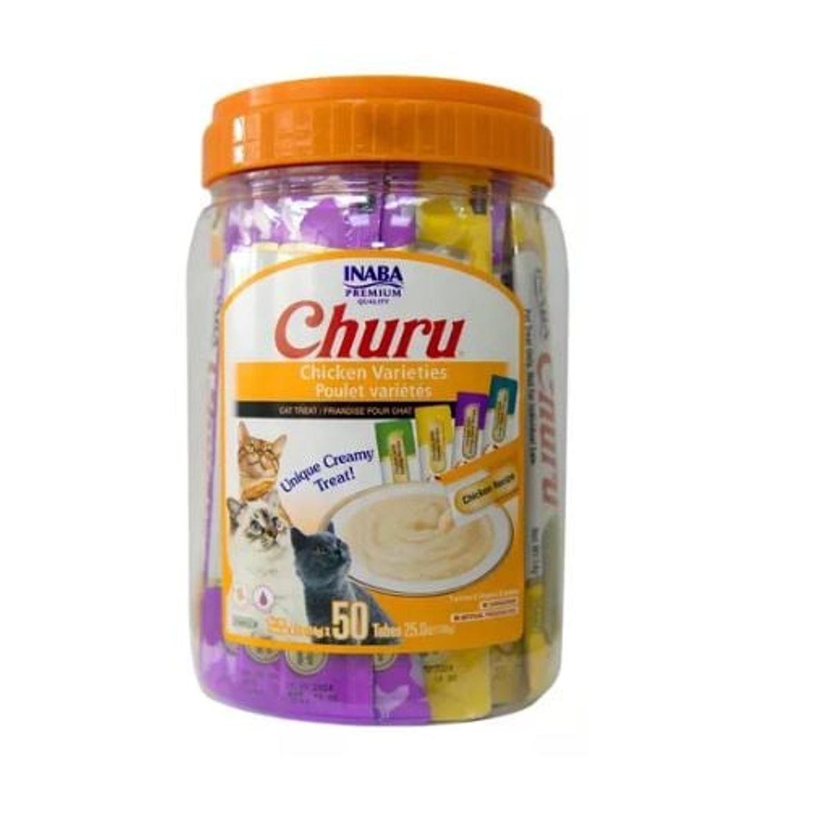 CATLIKE - Inaba Cat Snack Churu 50 Piezas Chicken Varietys 700gr