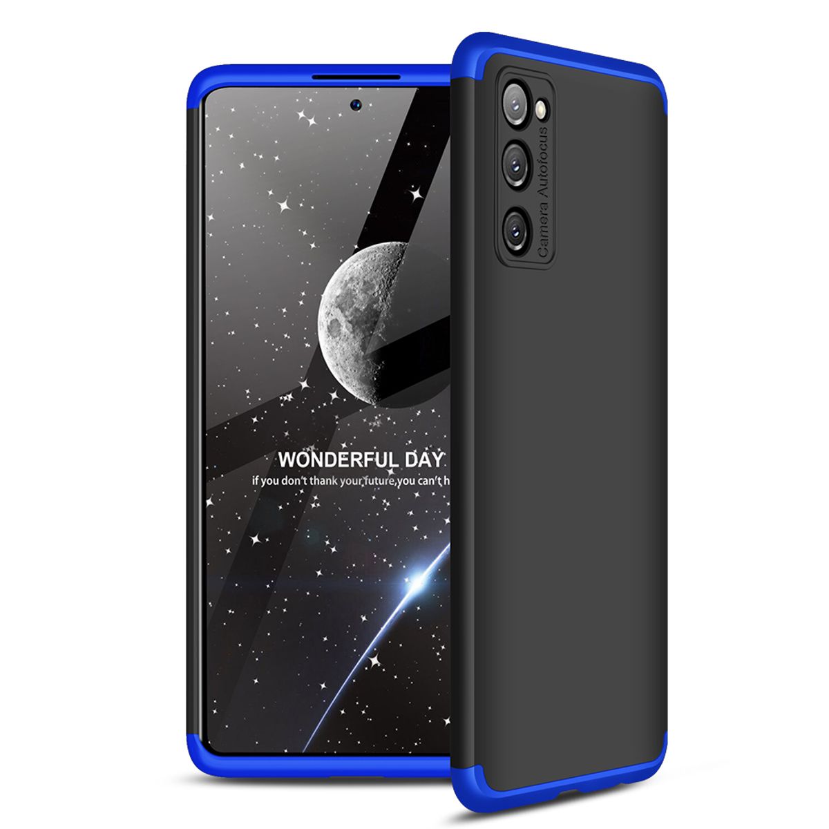 GENERICO - Funda Carcasa Estuche Protector Para Samsung S20FE Negro con Azul