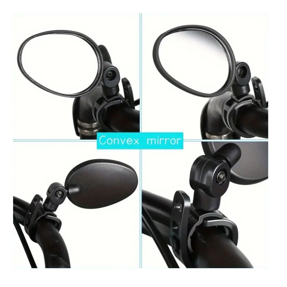 AFM - Espejo Retrovisor Convexo Ajustable Para Bicicleta