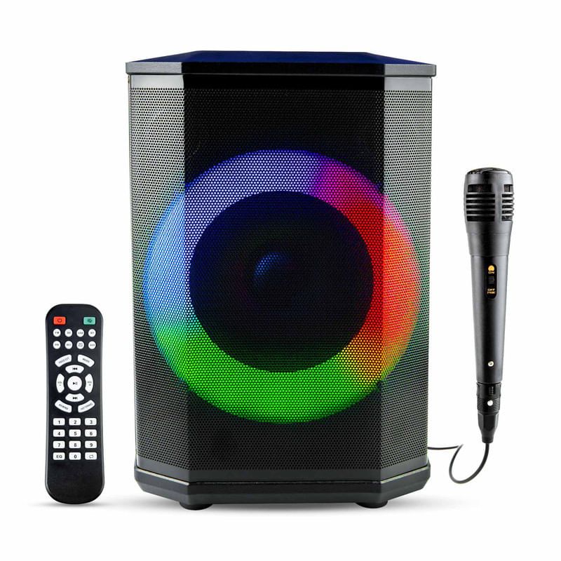ENERGY PLUS - Bafle 8 30W Recargable con Radio Micrófono y LED RGB