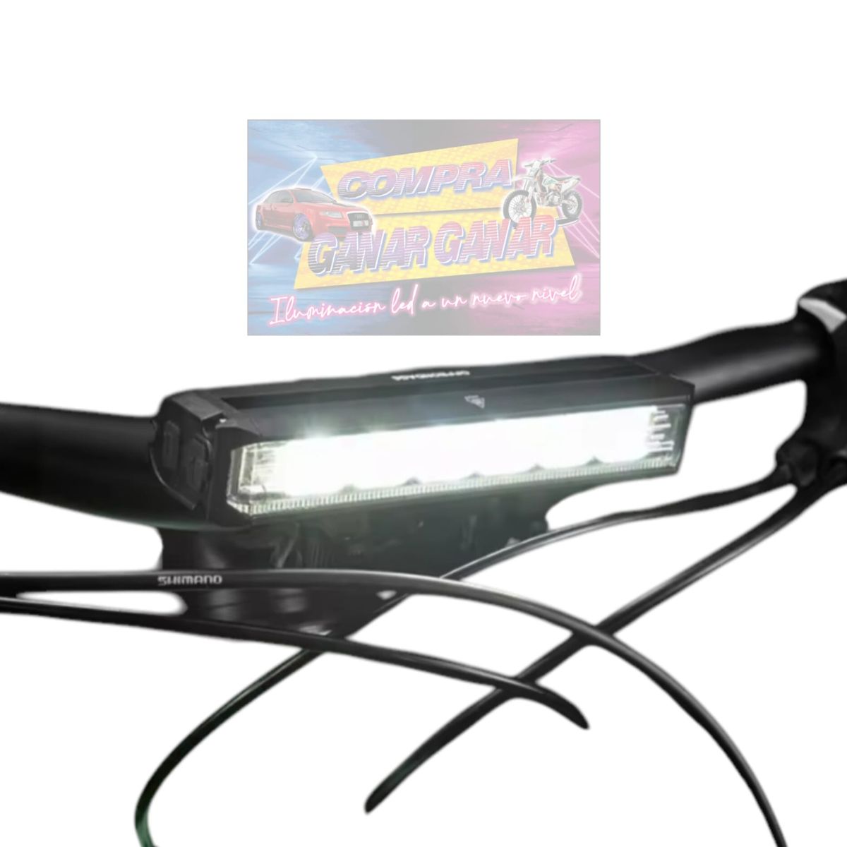 X - Lampara led Bicicleta Soporte 6000 Lúmenes Potente Luz
