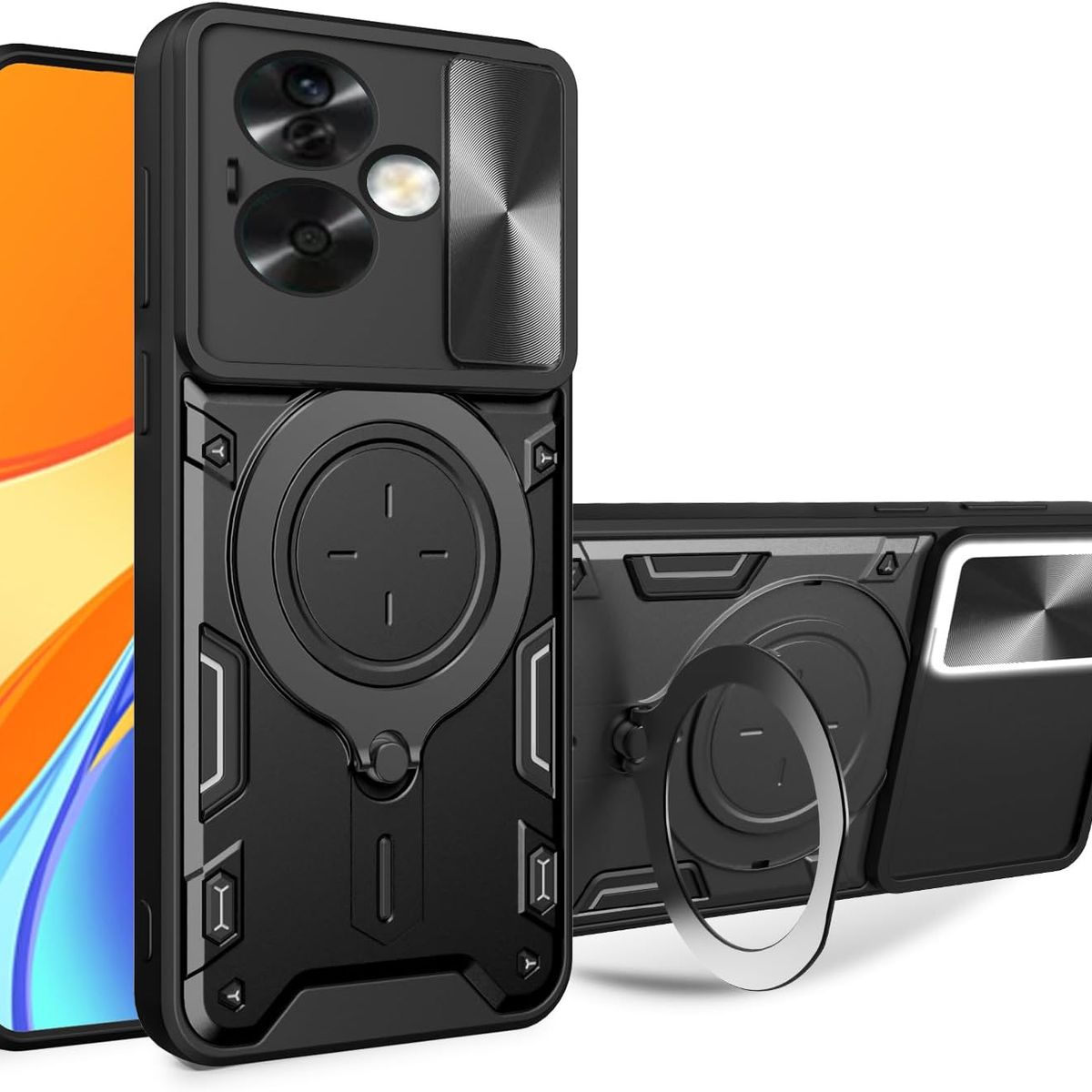 GENERICO - Funda Protección Cámara Con Soporte Compatible Oppo A79 Azul