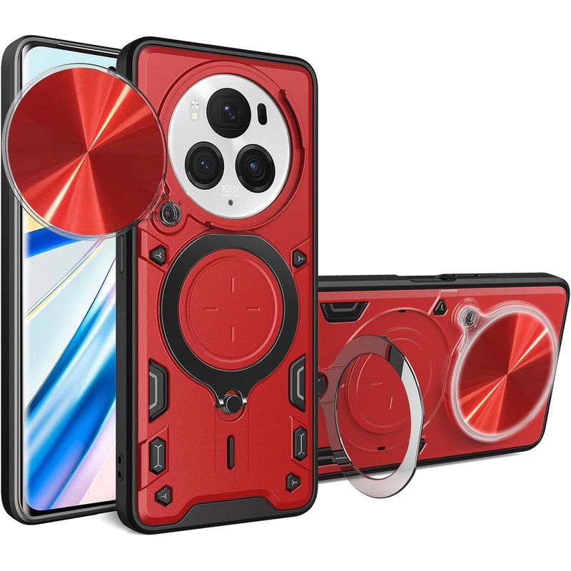 GENERICO - Estuche Armo Antigolpe Soporte Para Honor Magic 6 pro 5G Rojo