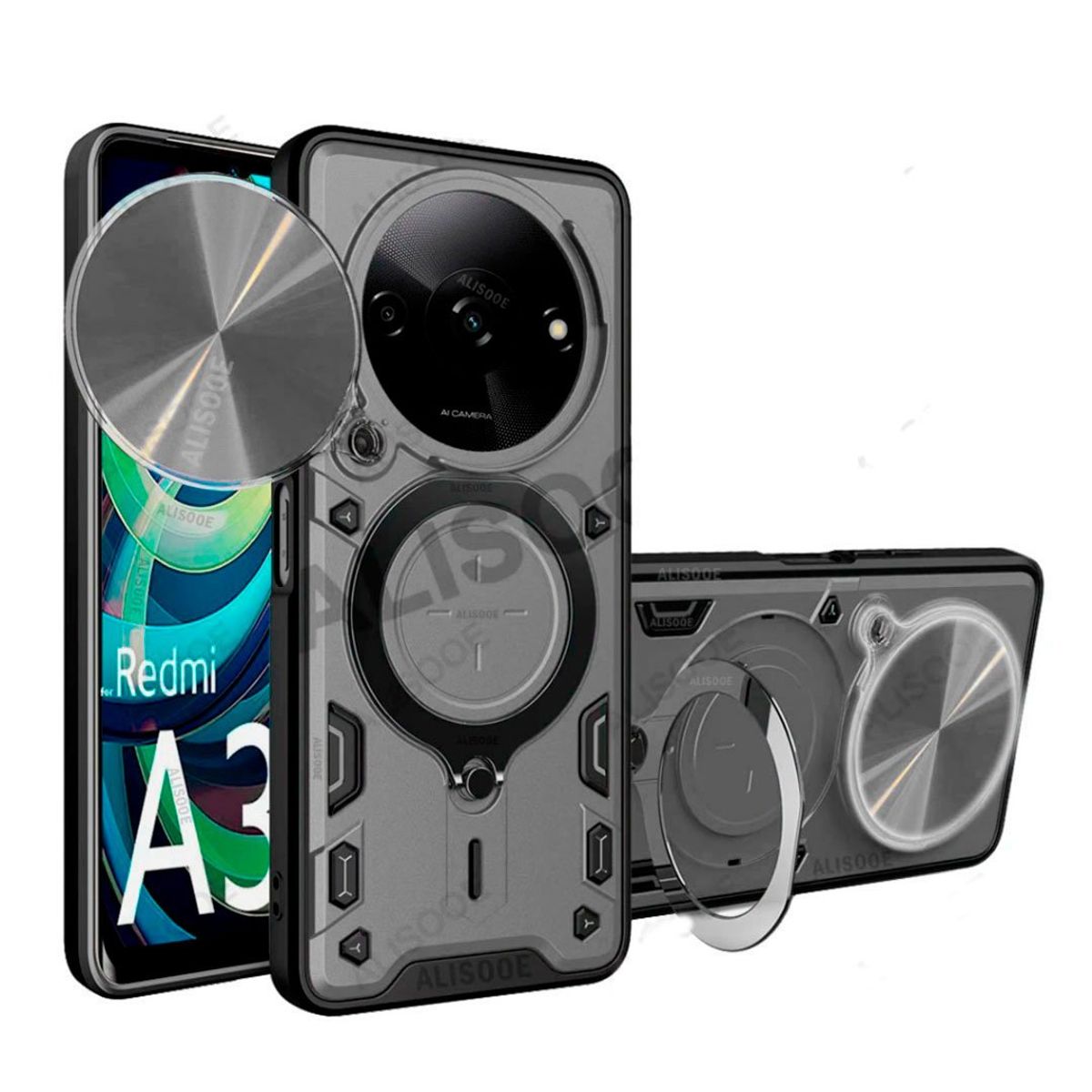 GENERICO - Estuche Armo Antigolpe Soporte Para Honor Magic 6 pro 5G Gris