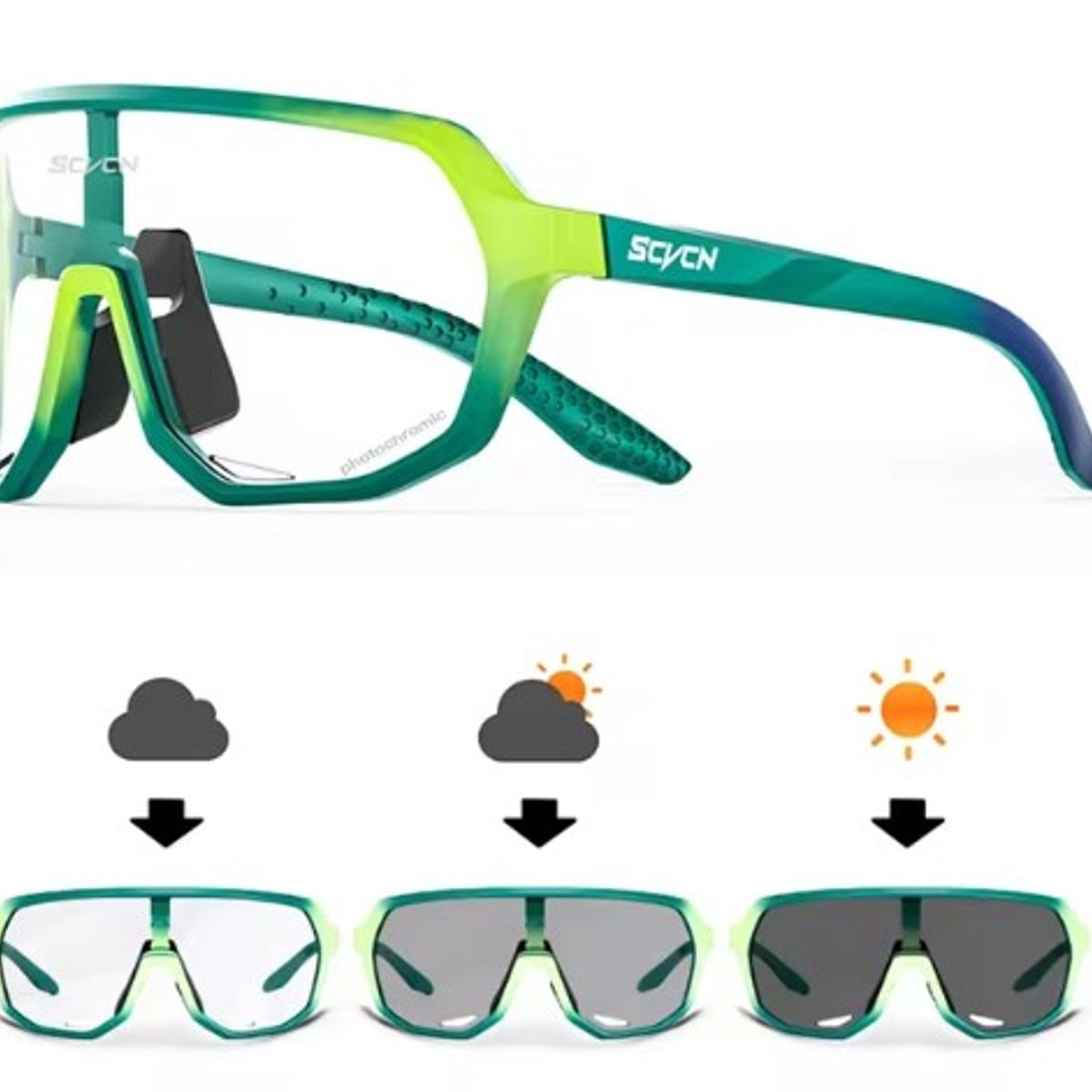 GENERICO - Gafas Fotocromaticas Deportivas - Verde