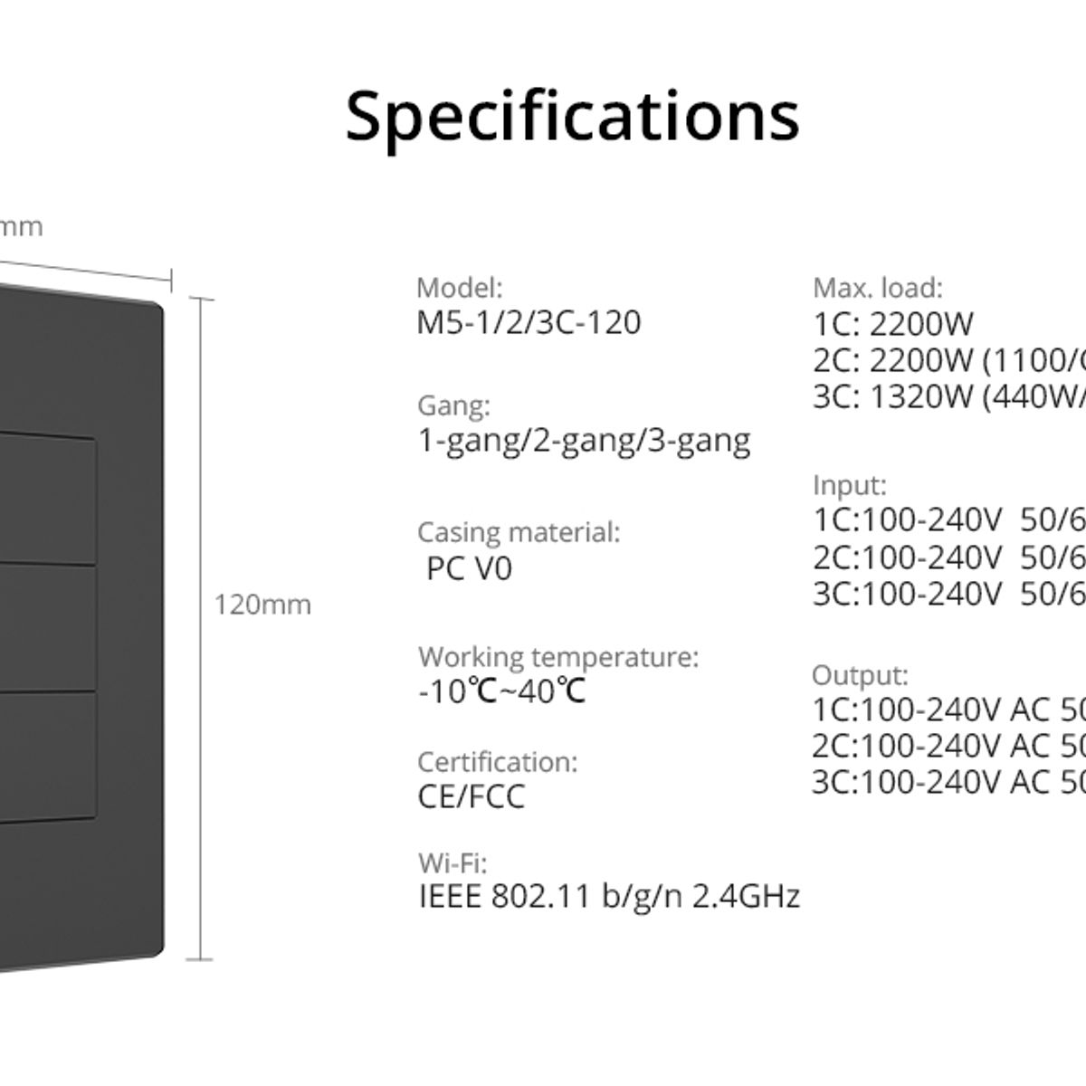 SONOFF - SONOFF Interruptor de luz inteligente, interruptor WiFi de 2.4 GHz