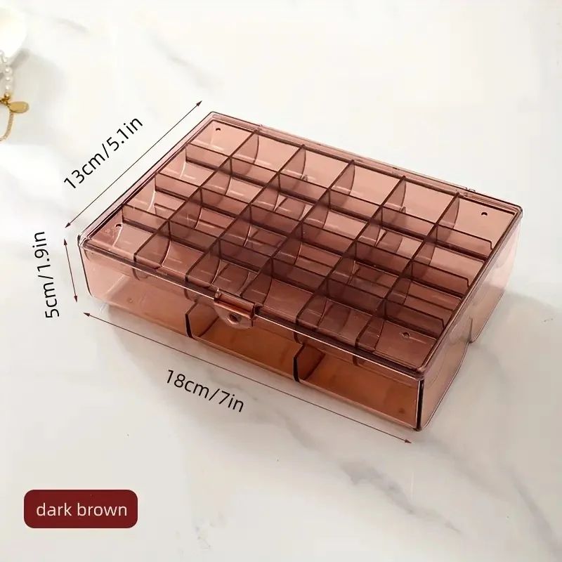 GENERICO - Organizador 2 En 1 Tapa Transparente Joya Maquillaje Tocador