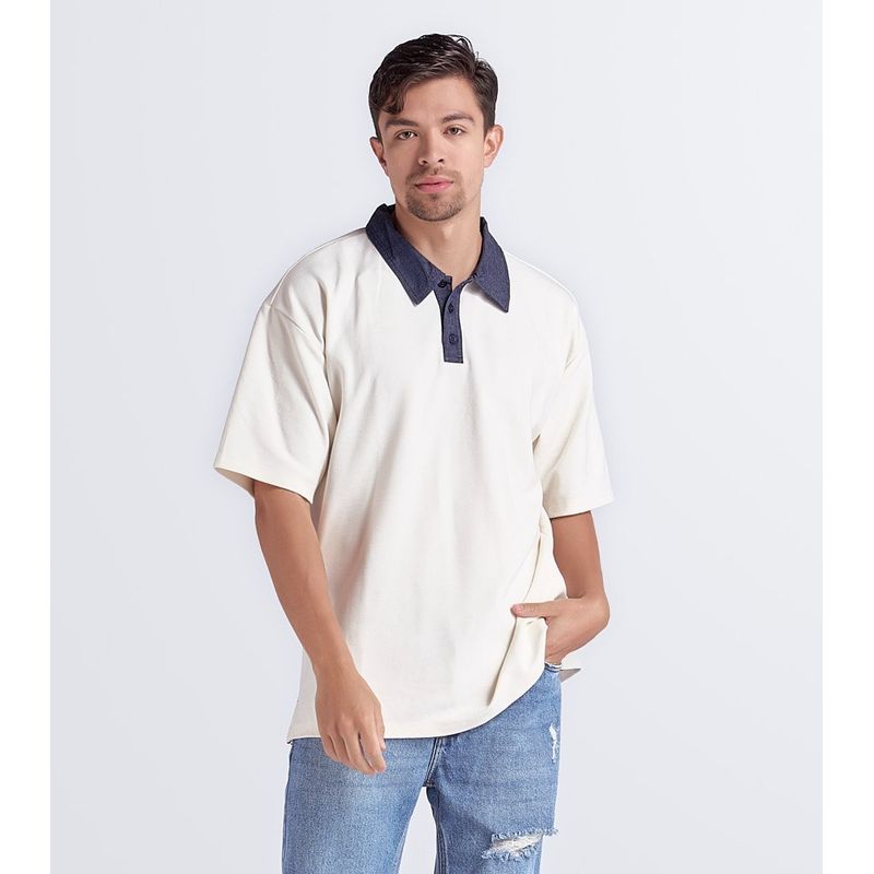 TYPER - Polo Oversize para Hombre  CuelloV  Typer