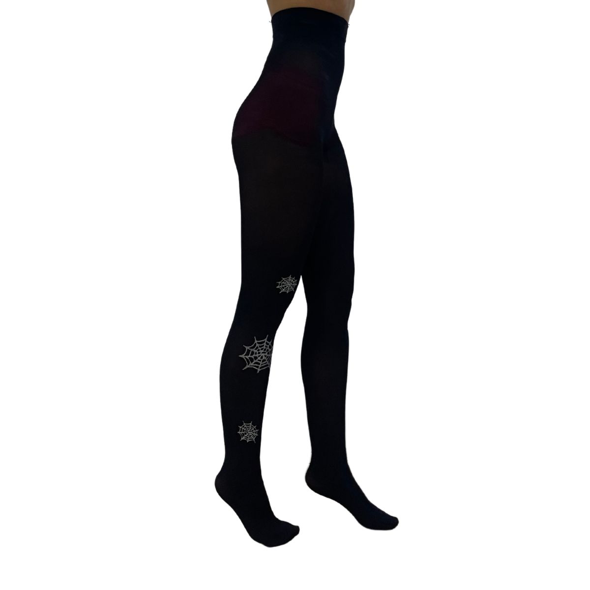 RITCHI - Media Opaca para Mujer Ritchi Diseño Telarañas Estilo Halloween