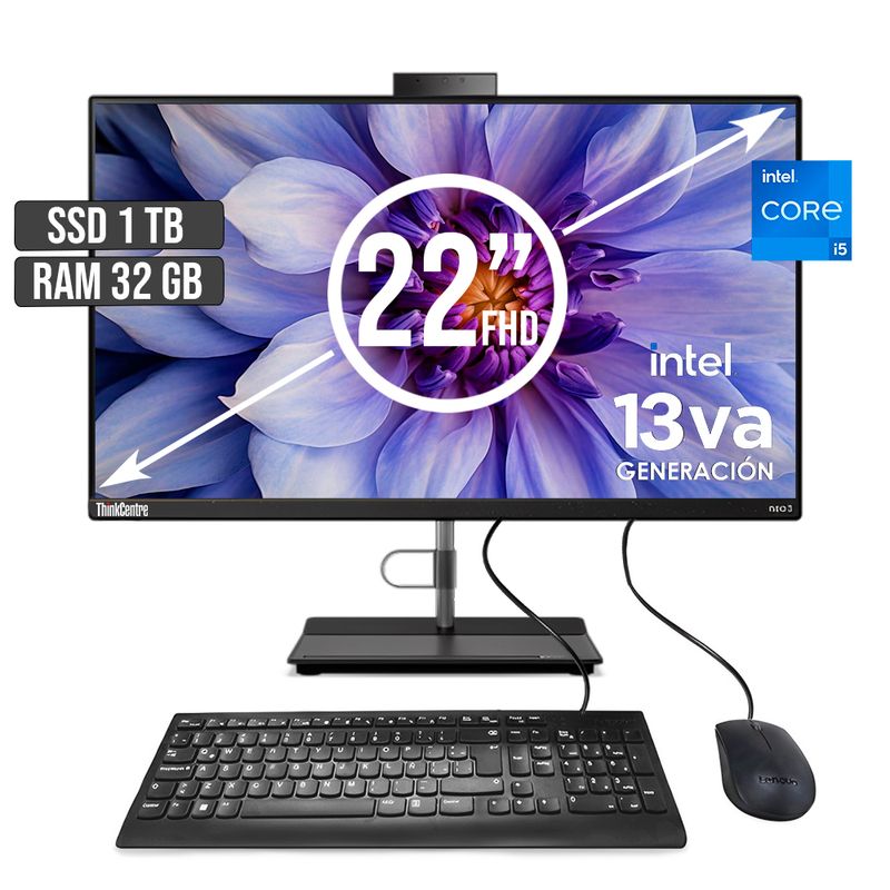 LENOVO - TODO EN UNO LENOVO THINKCENTRE INTEL CORE I5-13420H SSD 1TB RAM 32GB LED 22 FHD