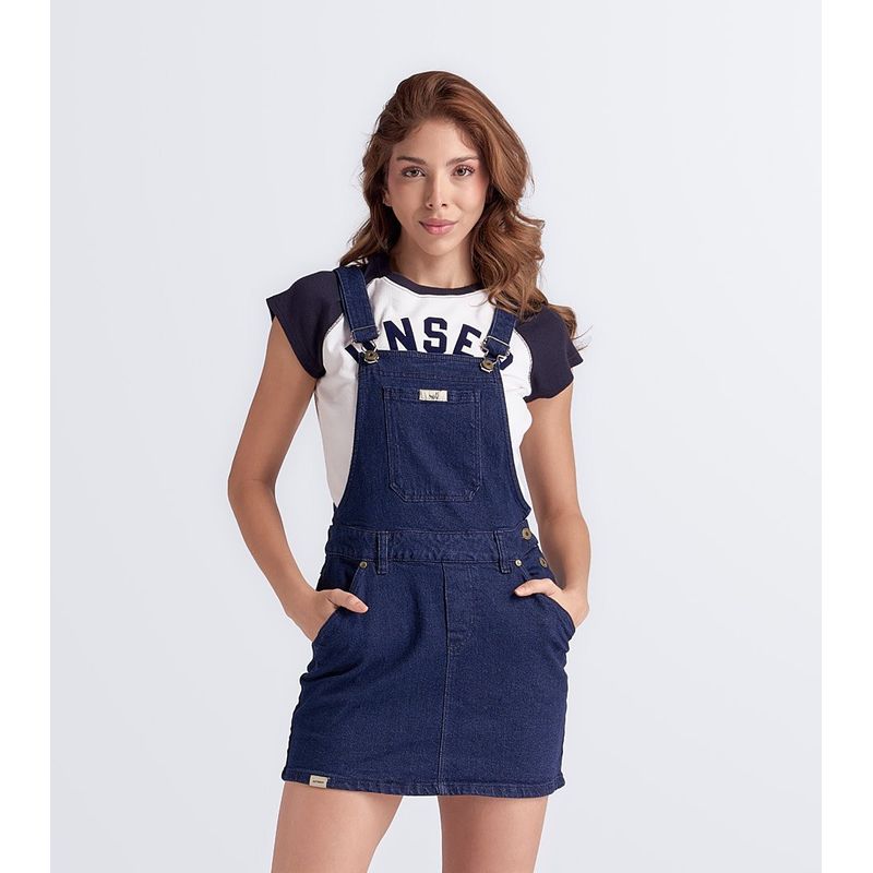 UNSER - Overol Tipo Falda Con Bolsillos Y Tiras Unser