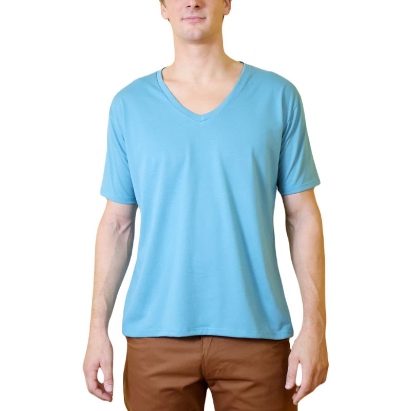 ARANZAZU - Camiseta slim cuello V amplio Aranzazu - Ibiza