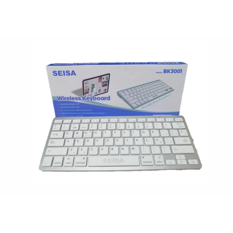 SEISA - Teclado Bluetooth Seisa Bk3001 Para Pad Phone Computer