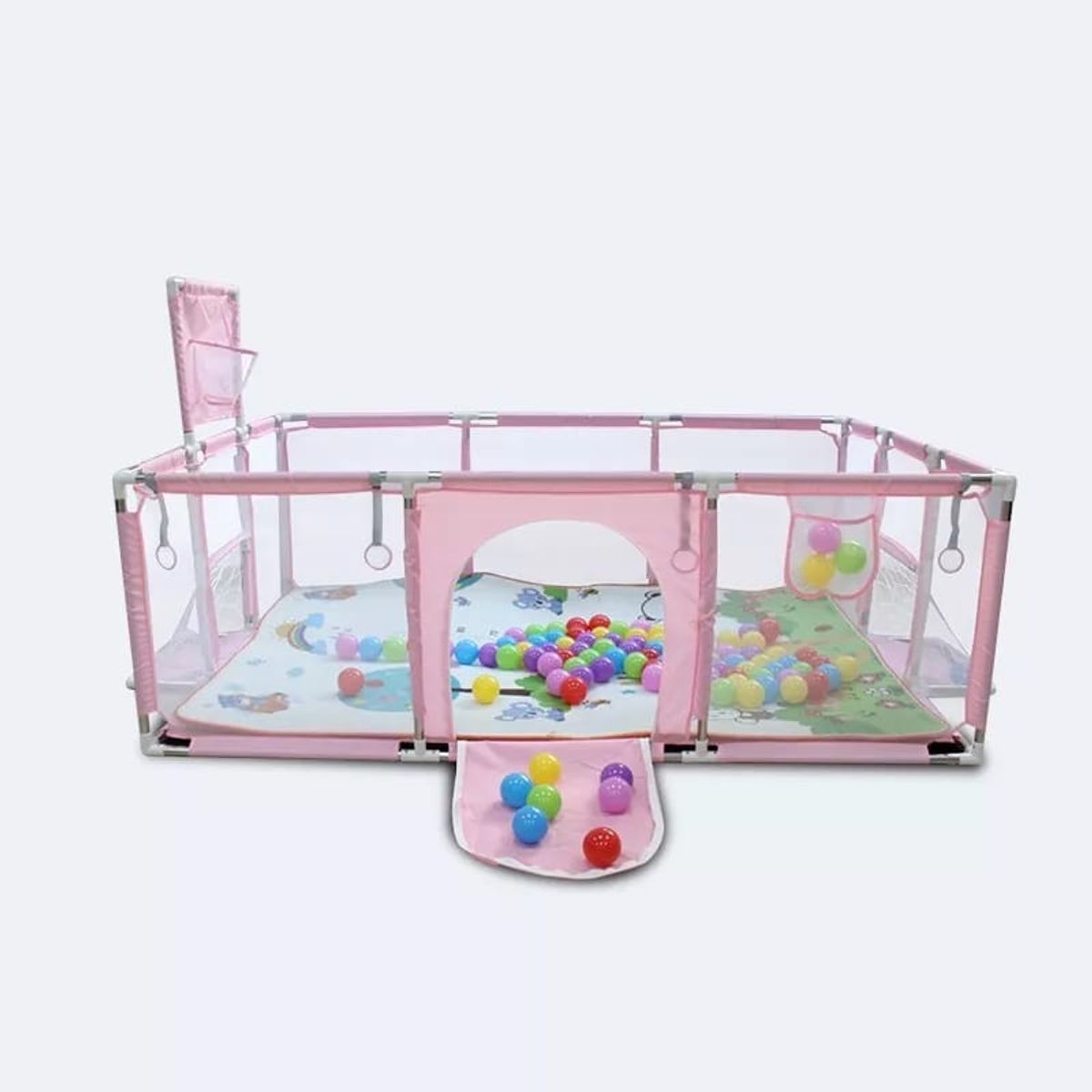 MUNDO BEBE - Corral Piscina grande con accesorios Para Bebes Y Niños rosa
