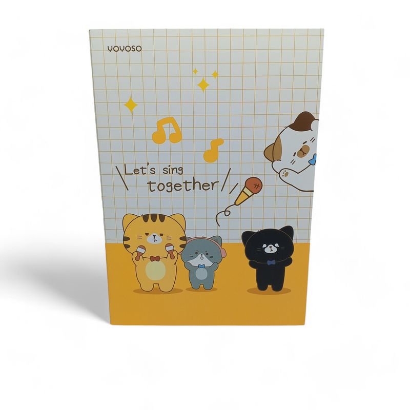 YOYOSO - CUADERNO CUADROS PEQUEÑOS CON CUATROS GATOS