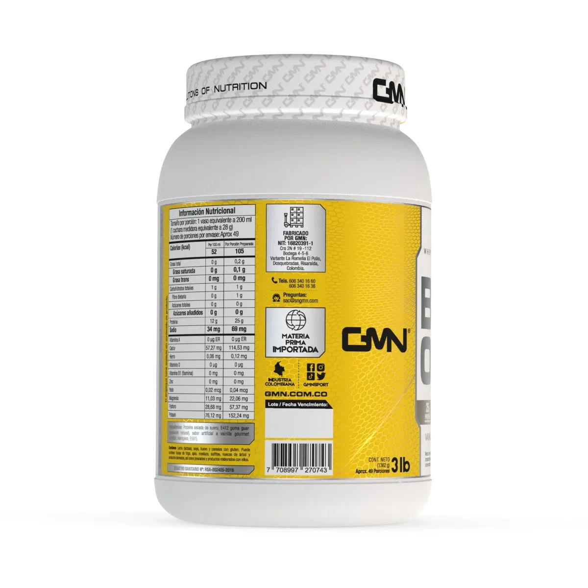 GMN - BE ONE Whey Protein Isolate 3 Libras GMN