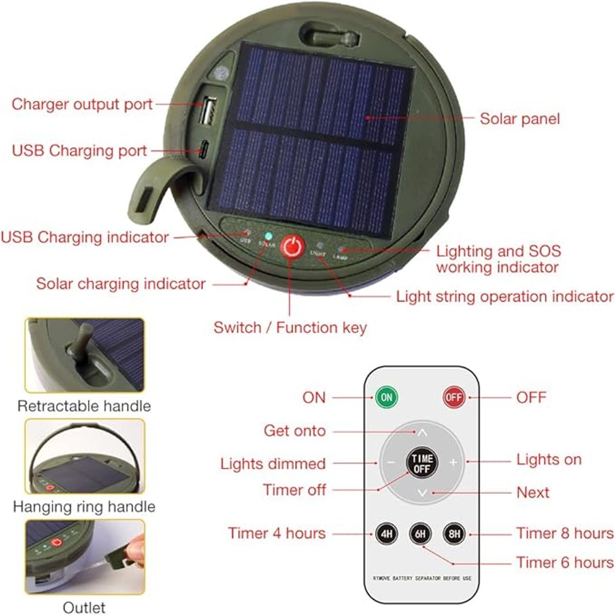 CAMPINGAZ - LAMPARA SOLAR MULTIFUNCIONAL CON TIRA LED IMPERMEABLE