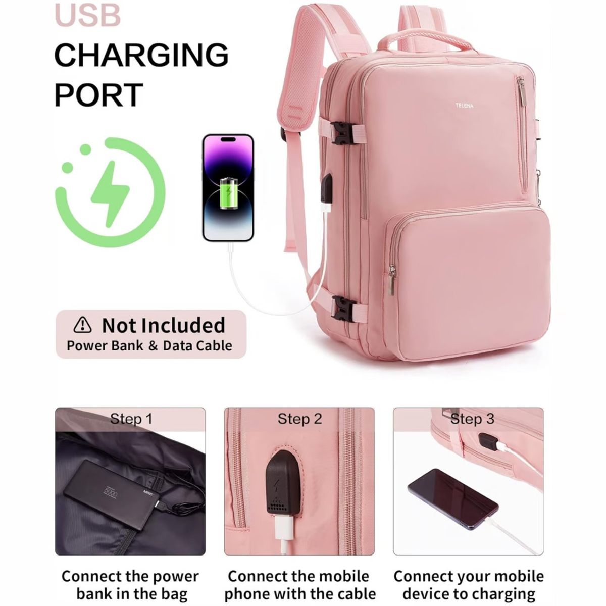 ONE PIXEL - Maleta De Mano Amazon Para Cabina Viajera + Organizador 6pcs.