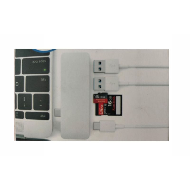 GENERICO - Hub Adaptador Usb C Multipuerto Hdmi 6 En1 Mac Win