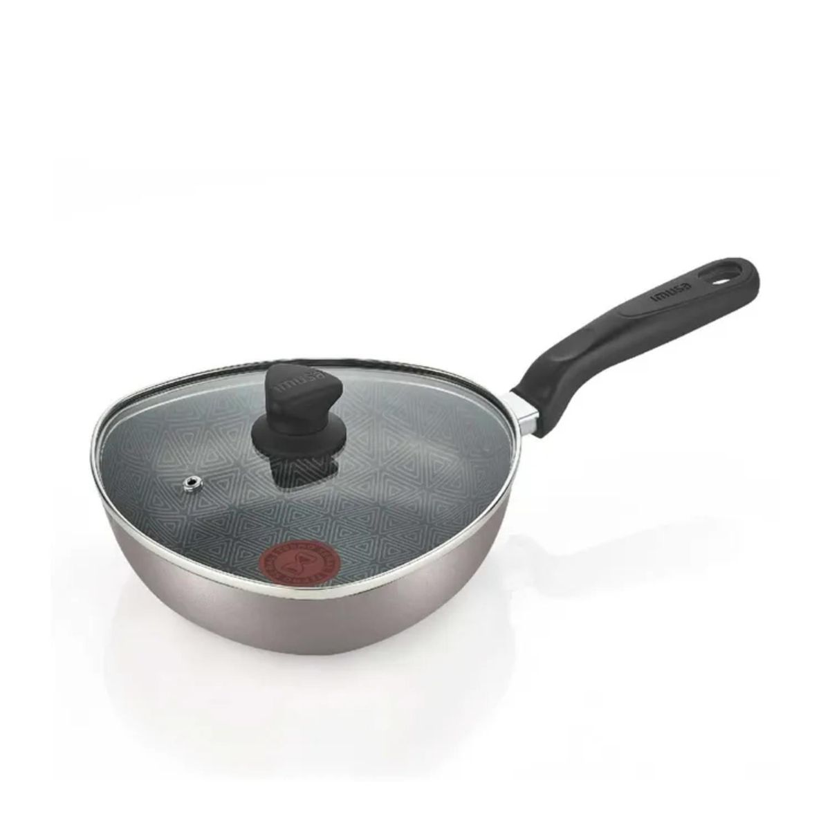 IMUSA - Wok IMUSA Antiadherente con Tapa de Vidrio 24 cm Talent