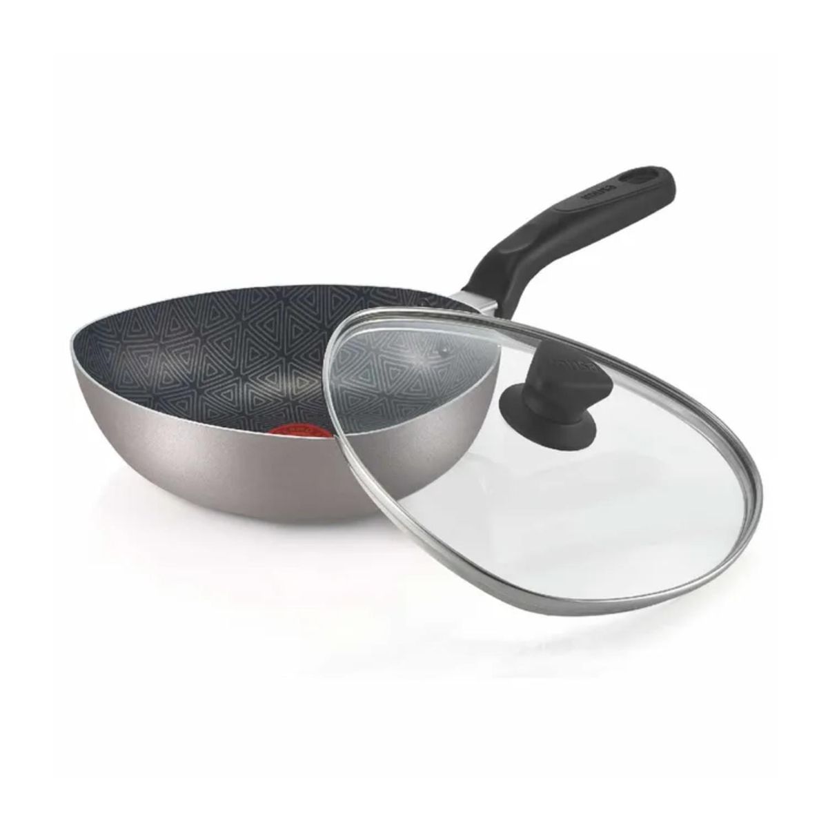 IMUSA - Wok IMUSA Antiadherente con Tapa de Vidrio 24 cm Talent