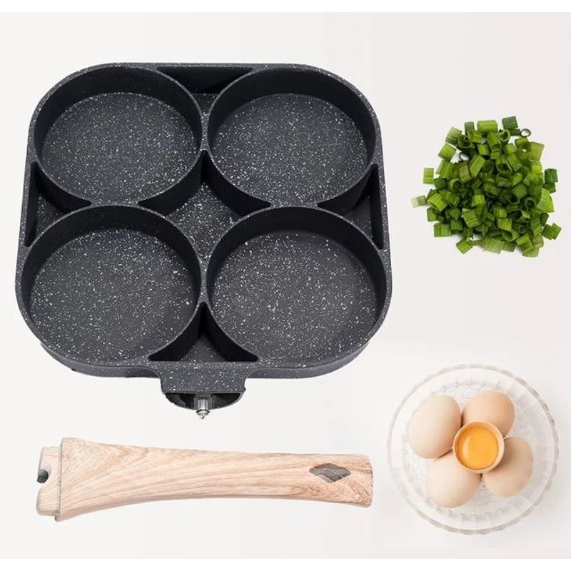 GENERICO - Sartén Antiadherente 4 en 1 Puestos Gruesa Tortillas