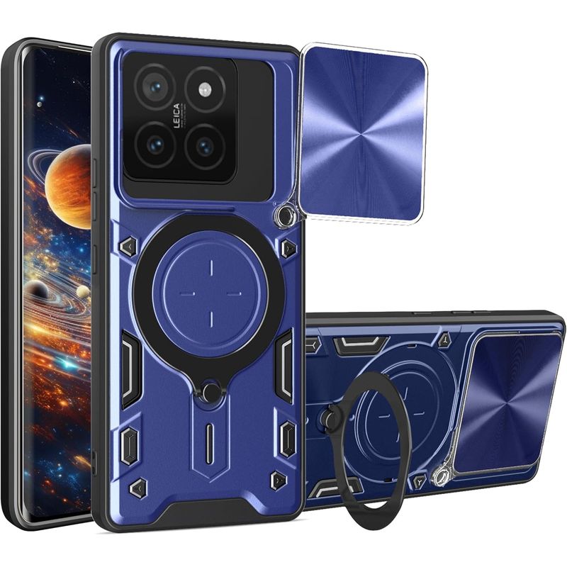 GENERICO - Estuche Armo Antigolpe Con Soporte Compatible con Xiaomi 14T Azul