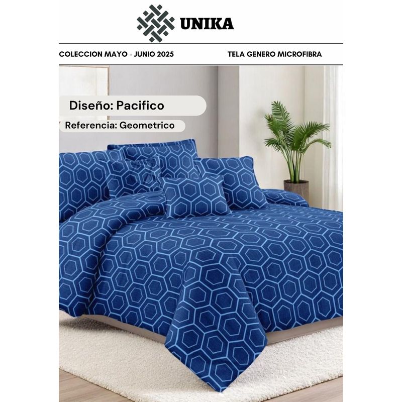 SIRENITAS - Juego de sabanas Cama Semidoble Azul Pacifico