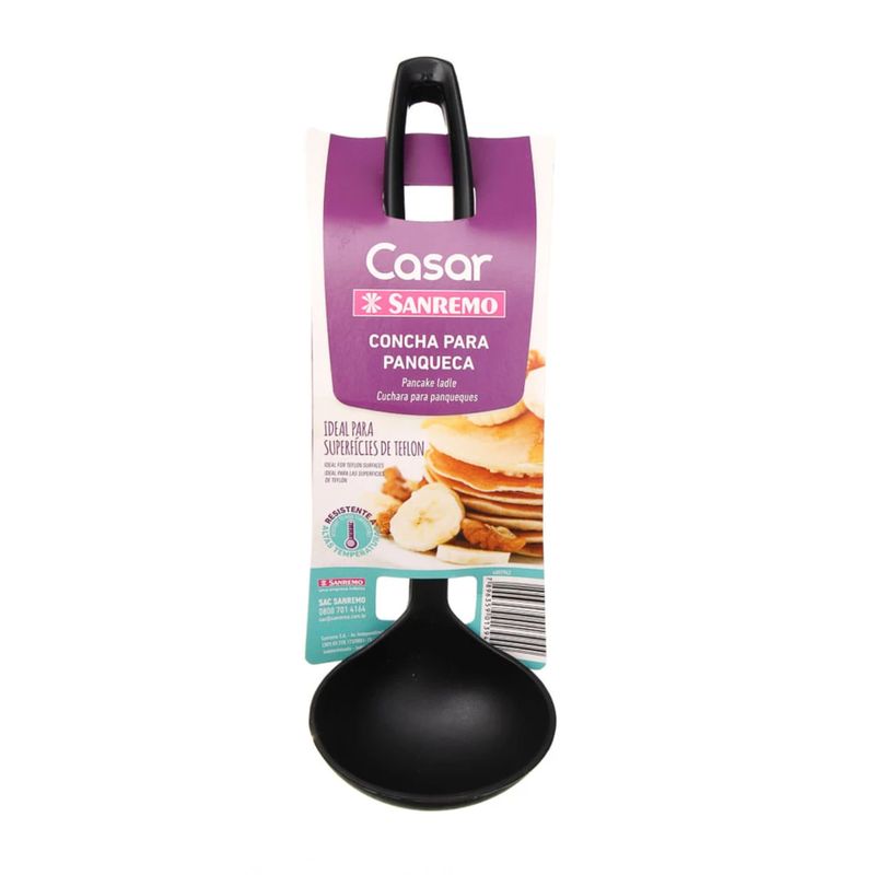 SANREMO - Cucharon Panqueques Plastico Negro Sanremo