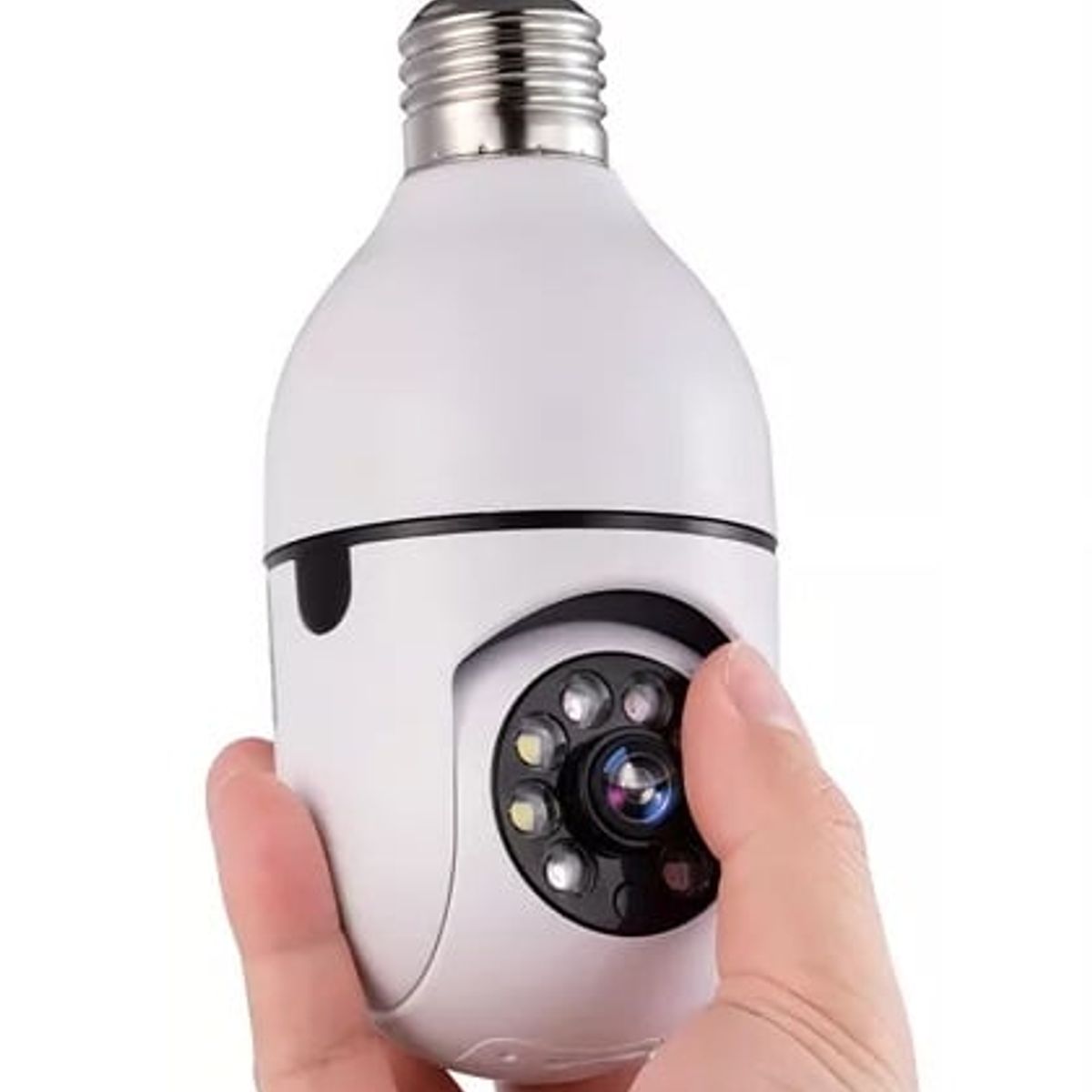 GENERICO - Cámara De Seguridad Wifi Bombillo Robotica Panoramica Ip 360 Color Blanca