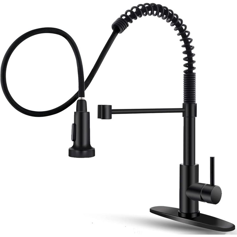 OEM - Grifo para Lavaplatos Negro en Acero Inoxidable Llave De Agua Cocina