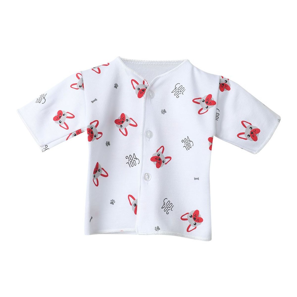 SANTANA - Camiseta Manga Corta Bebé Prematuro Niño Gris Claro