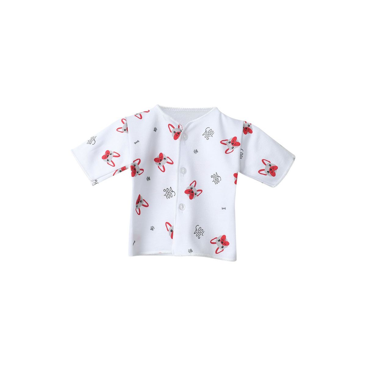 SANTANA - Camiseta Manga Corta Bebé Prematuro Niño Gris Claro