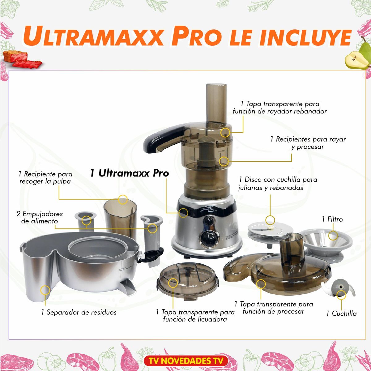 TV NOVEDADES - Multiprocesador De Alimentos Ultramaxx Pro