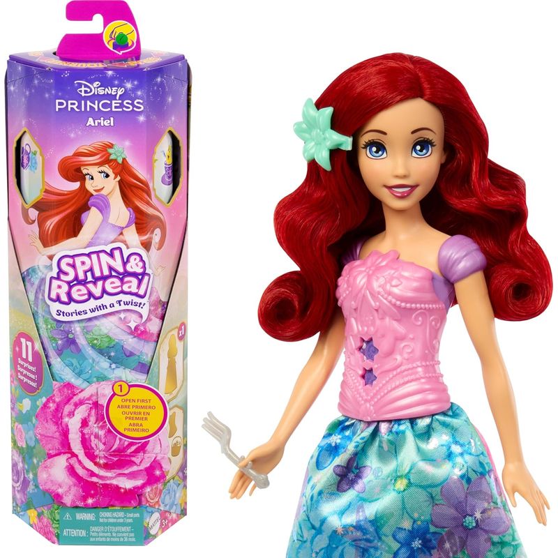 BARBIE - Muñeca Disney Spin Reveal Princesas Ariel