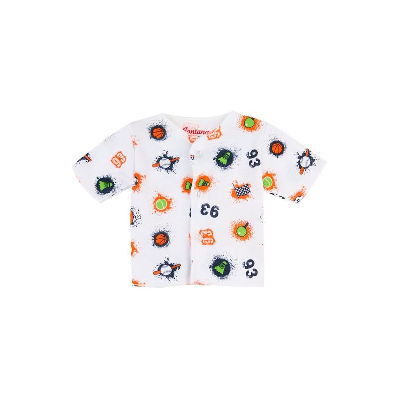 SANTANA - Camiseta Manga Corta Bebé Prematuro Niño Melón