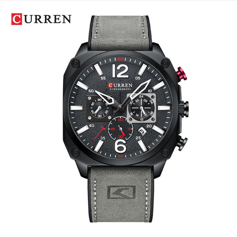 CURREN - Reloj Curren 8398 Clásico Cuarzo cuero