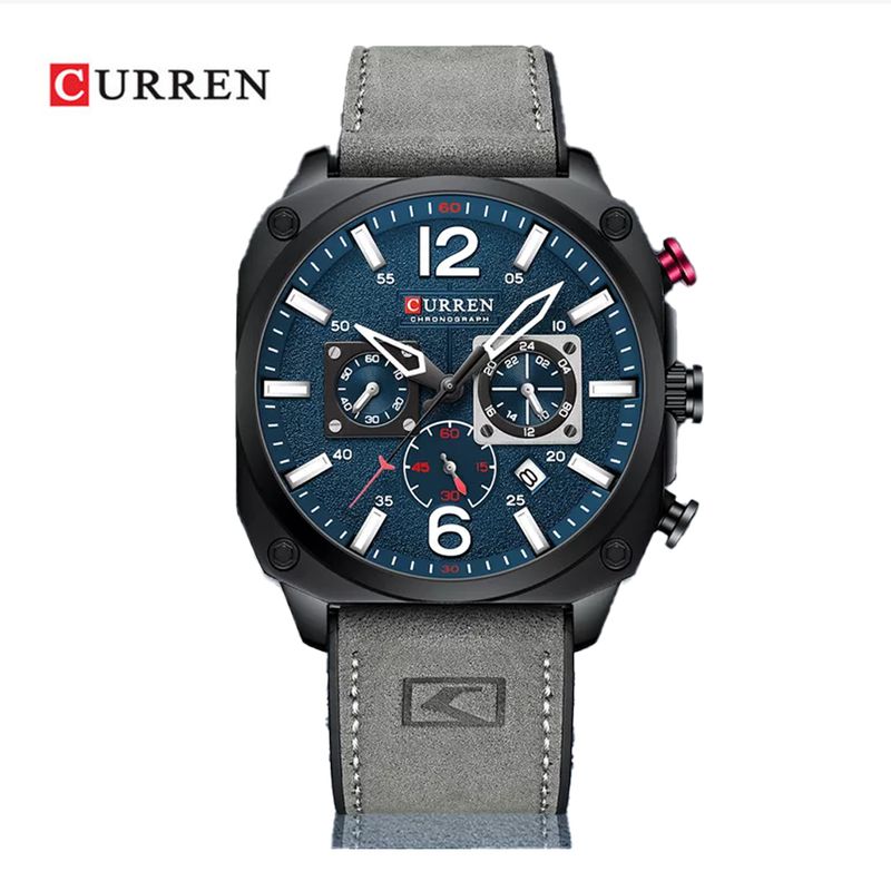 CURREN - Reloj Curren 8398 Clásico Cuarzo cuero