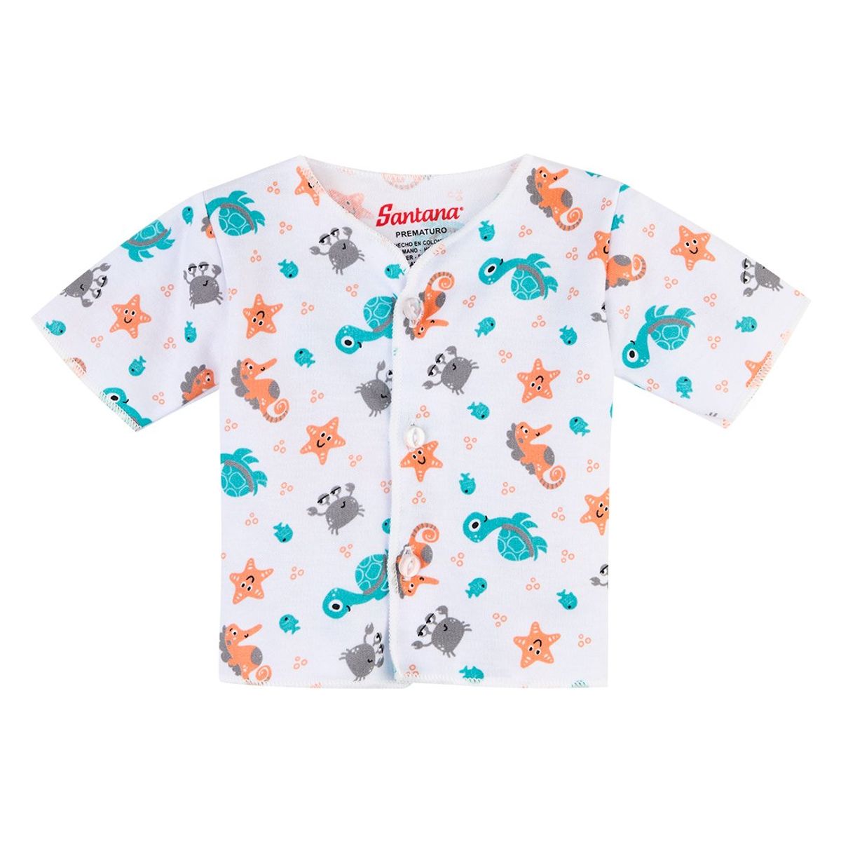 SANTANA - Camiseta Manga Corta Bebé Prematuro Niño Benetton