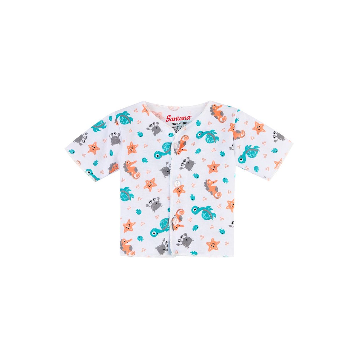 SANTANA - Camiseta Manga Corta Bebé Prematuro Niño Benetton