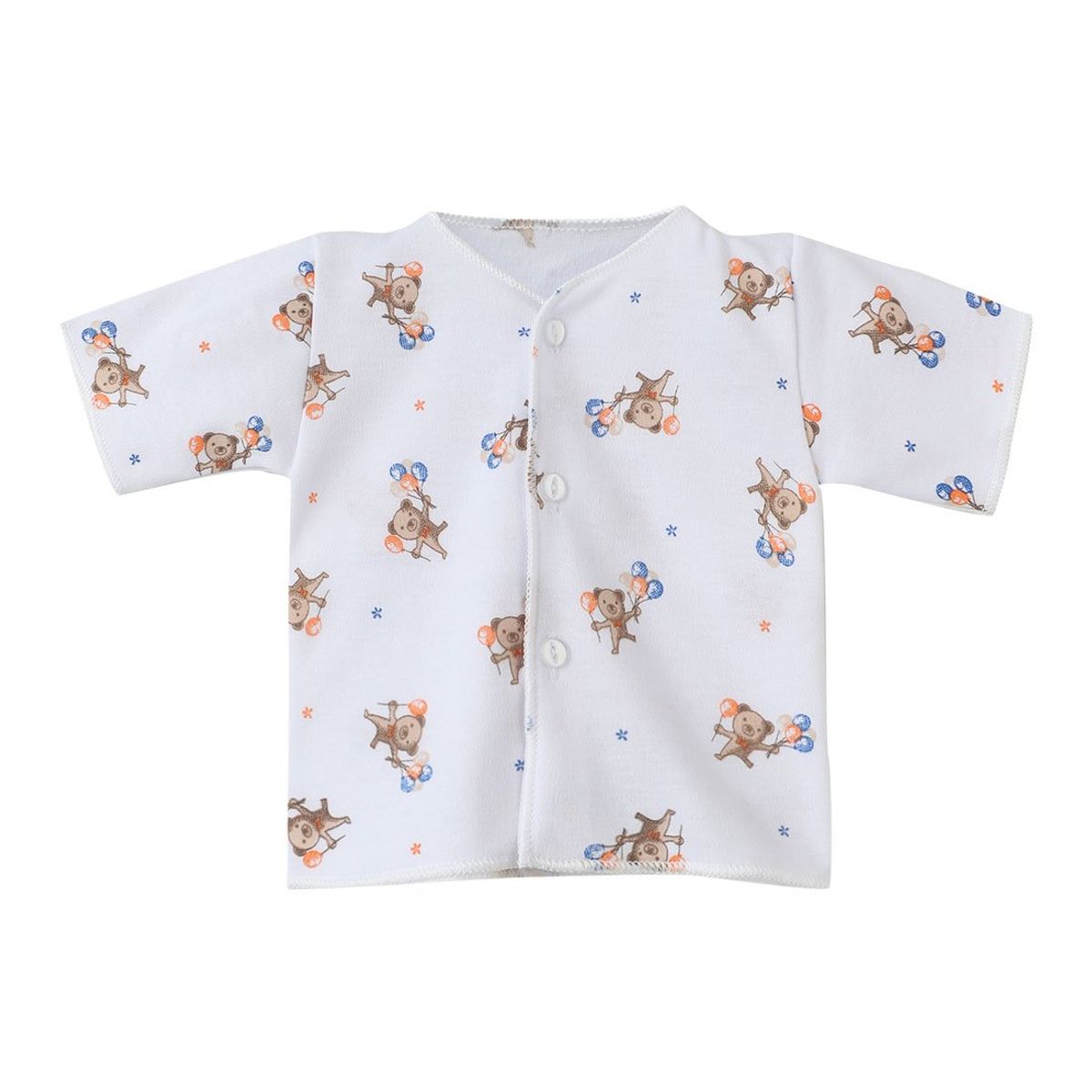 SANTANA - Camiseta Manga Corta Bebé Prematuro Niño Marfil