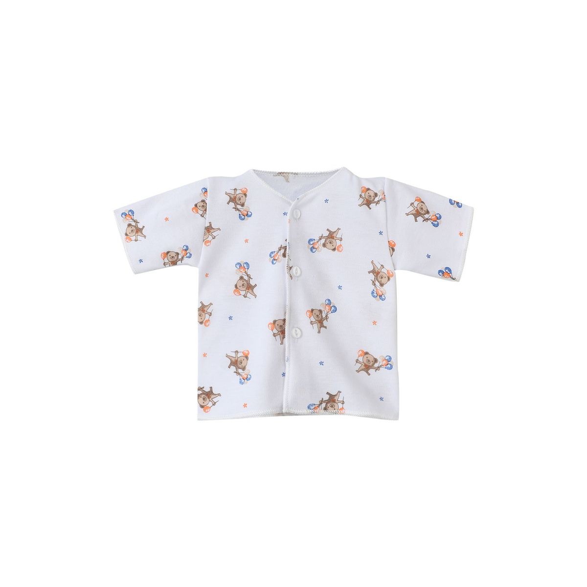 SANTANA - Camiseta Manga Corta Bebé Prematuro Niño Marfil