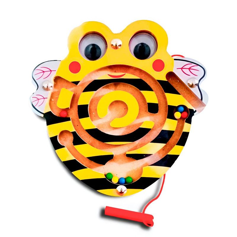 GENERICO - Juego Laberinto Magnetico Abeja Didactico De Madera