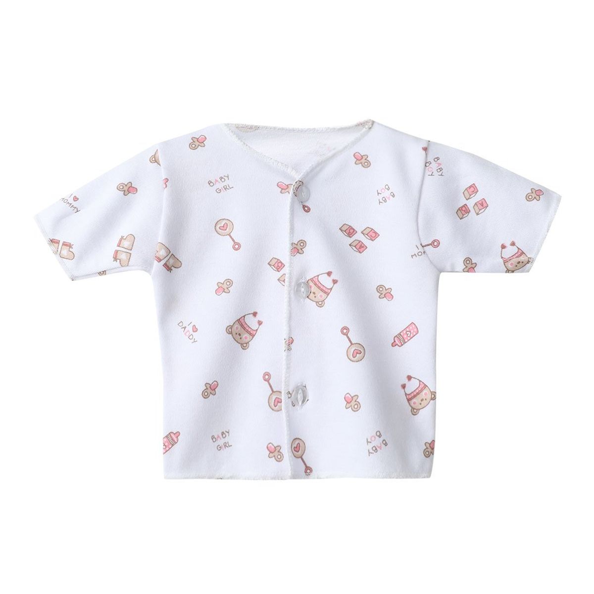 SANTANA - Camiseta Manga Corta Bebé Prematuro Niña Caqui