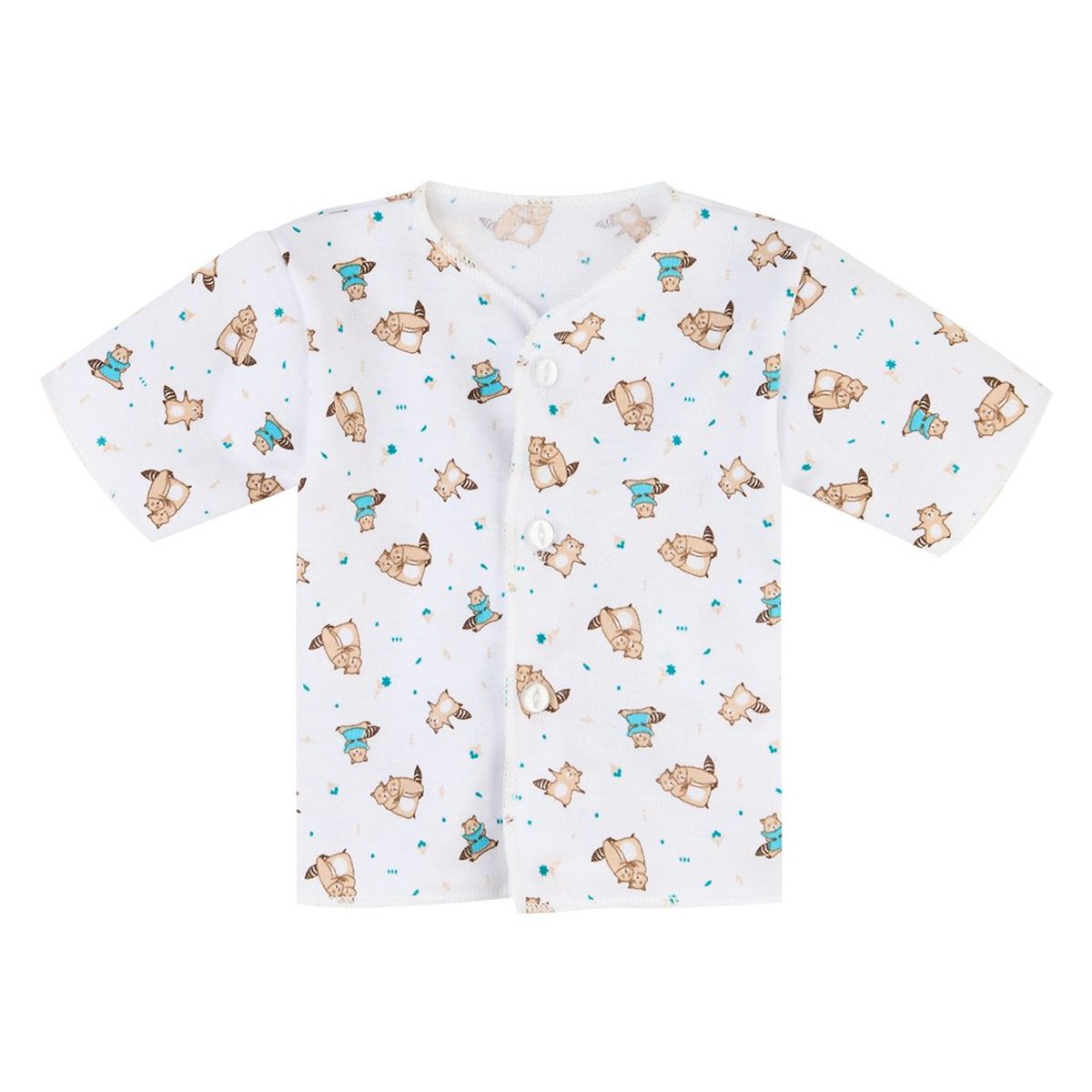 SANTANA - Camiseta Manga Corta Bebé Prematuro Niño Crema