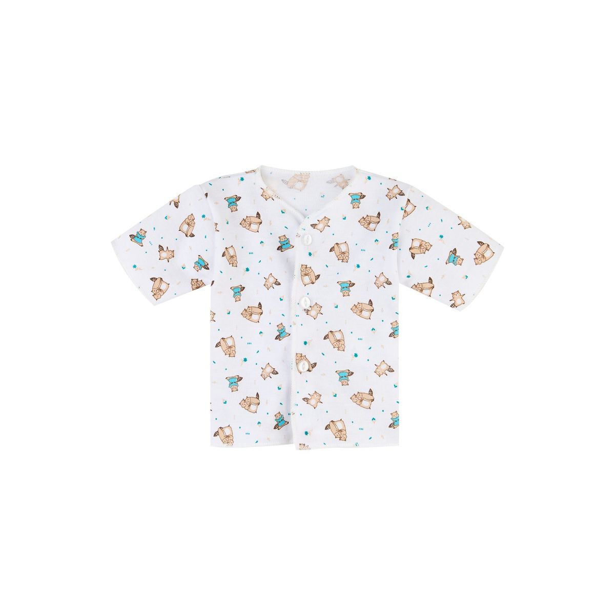 SANTANA - Camiseta Manga Corta Bebé Prematuro Niño Crema